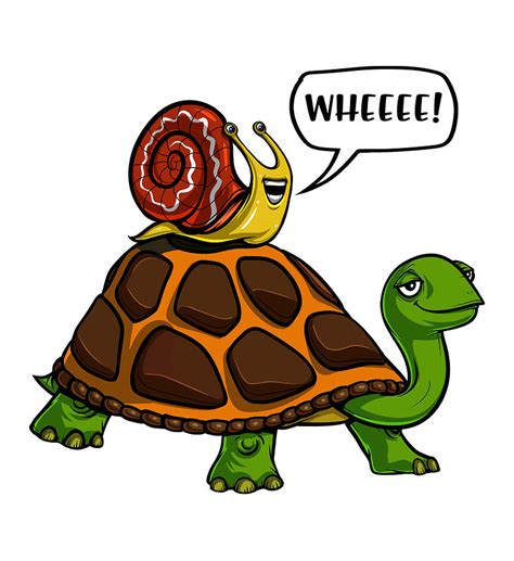 Snail Riding Turtle Digital Art By Nikolay Todorov Pixels