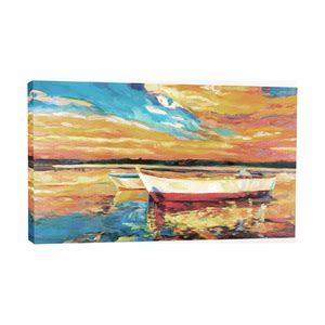 Quadro Decorativo Paisagem Barco Vermelho X Leroy Merlin