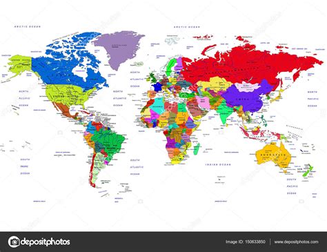 Imagenes Mapa Politico Del Mundo Mapa Politico Del Mundo Vector De