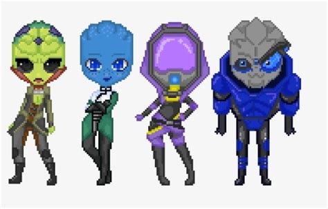 Mass Effect Art Sprite Mass Effect Pixel Art Hd Png Download Kindpng