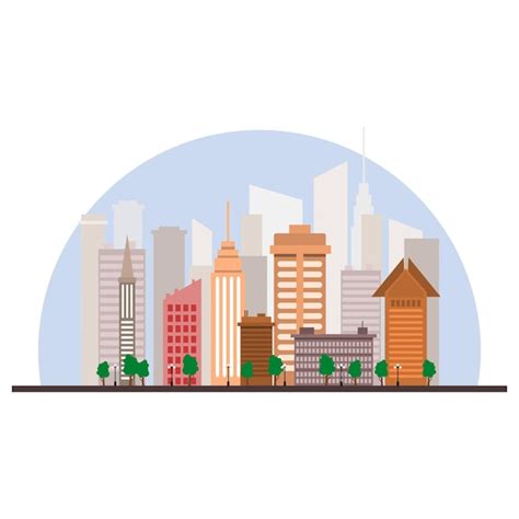 Premium Vector Buildings Silhouette