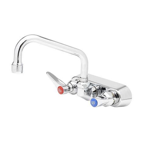 EZ-FLO 6 in. 2-Handle Wall-Mount Adjustable Commercial Utility Faucet in Chrome-10142LF - The ...