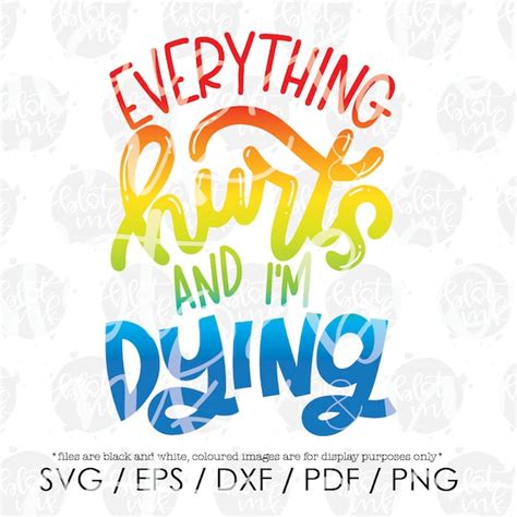 Everything Hurts Svg Etsy