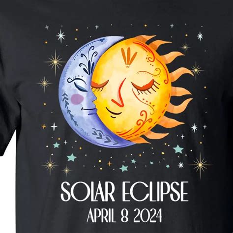 Total Solar Eclipse 2024 Cute Solar Eclipse Tall T Shirt Teeshirtpalace