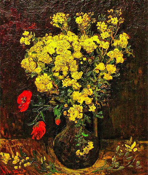 Vincent Van Gogh Yellow Poppy Painting by Charles Rankin - Pixels