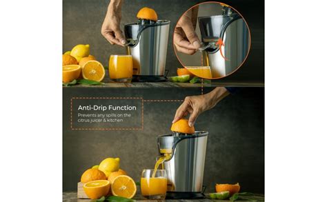 Geepas W Citrus Juicer Electric Orange Juicer Freshly Pressed Fruit