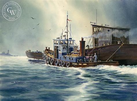 The Great Tug Boat Art Boat Painting California Art