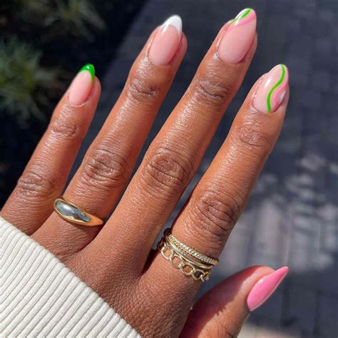 20 Pink And Green Nail Ideas With Juicy Watermelon Sugar Vibes