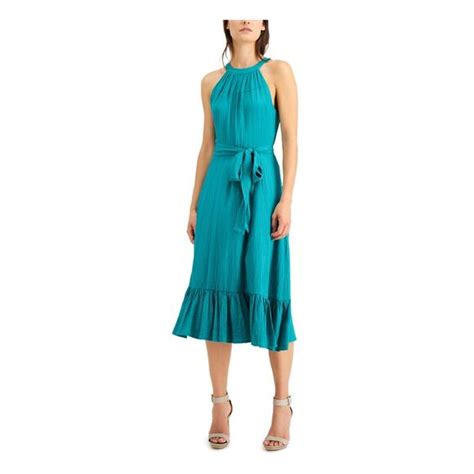 Calvin Klein Dresses Nwt Calvin Klein Womens Green Belted Unlined