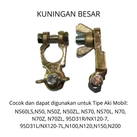 Jual Kepala Aki Kuningan Timah Besar Kecil Berkualitas Shopee Indonesia