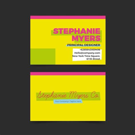 Free Vector | Neon business cards