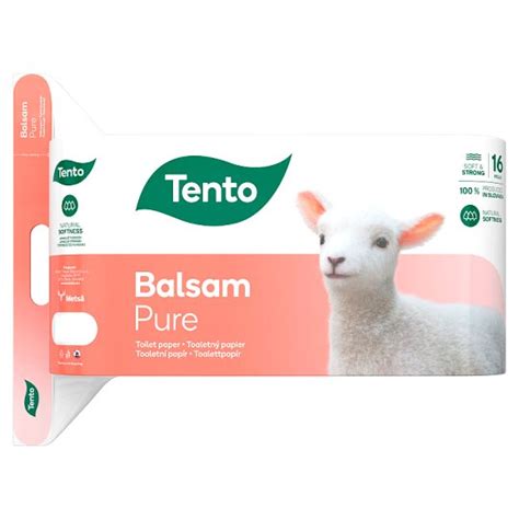 Tento Balsam Pure Toilet Paper Ply Rolls Tesco Groceries