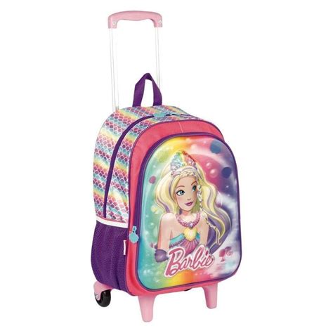 Mochila Rodinha Da Barbie Asas Extra