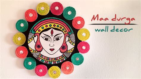 Diy Maa Durga Face Wall Hanging Navratri Decoration Durga Puja Craft