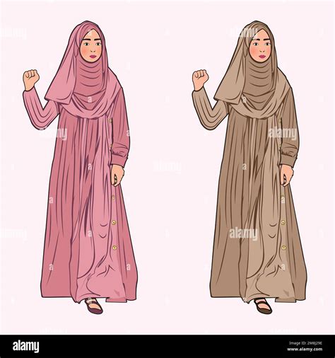 Cartoon Girl Hijab Stock Vector Images Alamy