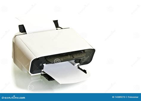 Ink Jet Printer With Paper In Stock Image - Image of print, peripheral ...