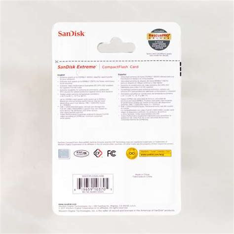 Sandisk Extreme Compact Flash Cf Memory Card Gb