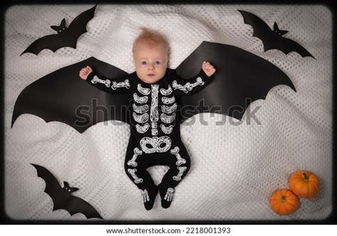 Happy Halloween Little Baby Boy Dressed Stock Photo 2218001393 ...