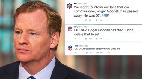 Nfl Twitter Account Gets Hacked Tweets Roger Goodell Died Daily Snark