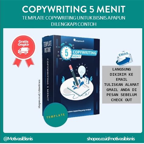 Jual Copywriting 5 Menit Contekan Iklan Dengan Contoh Template