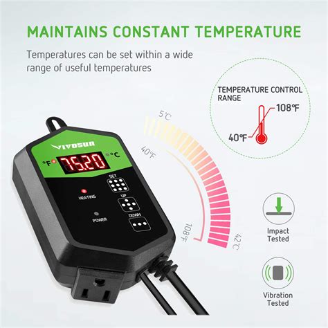 Snapklik VIVOSUN Digital Heat Mat Thermostat Temperature Controller