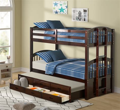 Bunk Beds With Stairs And Trundle - University Twin Stair Storage Bunk ...