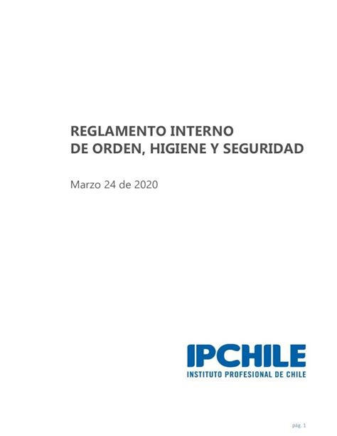 PDF REGLAMENTO INTERNO DE ORDEN HIGIENE Y SEGURIDAD 2020 07 15