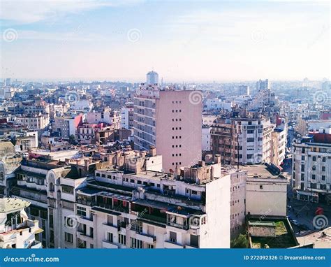 Casablanca from rooftop stock photo. Image of metropolis - 272092326