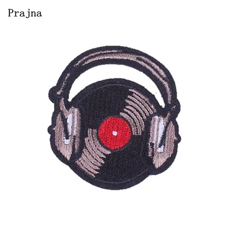 Prajna Rock Record Music Embroidered Patch Iron On Punk Patches Sew On