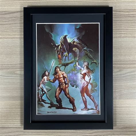 Boris Vallejo Framed Art Pulp Sci Fi Fantasy Classic Conan The