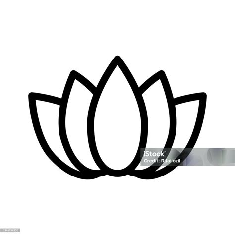 lotus icon vector logo template illustration stock illustration