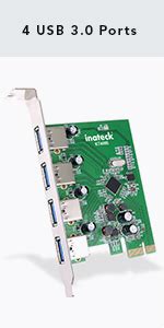 Amazon Inateck PCI E To USB 3 0 4 Ports PCI Express Card And 15