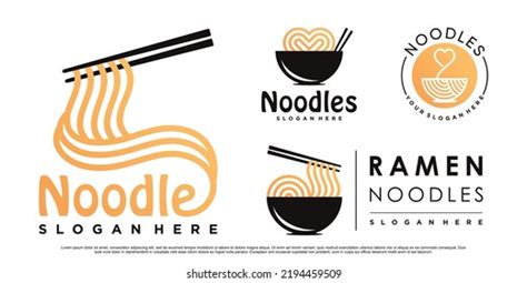 Noodle Ramen Icon Set Logo Design Stock Vector (Royalty Free) 2151098447 | Shutterstock