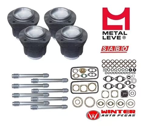 Kit Motor Fusca 1 3 1300 Jogo Junta Capa Tucho Metal Leve