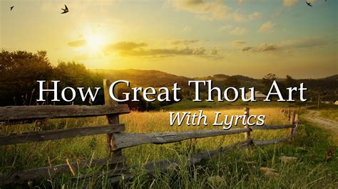 How Great Thou Art Instrumental Guitar With Lyrics Youtube