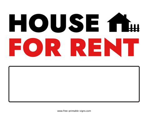 Printable House For Rent Sign Free Printable Signs