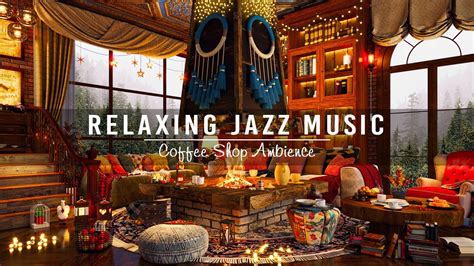 Cozy Winter Coffee Shop Ambience With Relaxing Piano Jazz Music