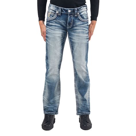 Rock Revival Mens Tad B202 Boot Cut Straight Denim Jean Rp3668b202