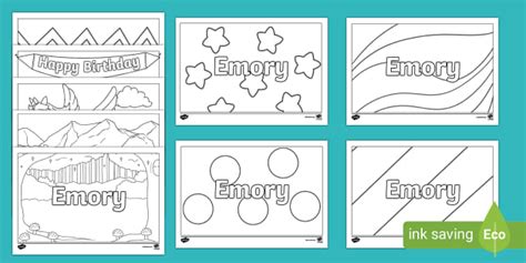 Free Emory Name Simple Colouring Activity Sheets Twinkl Ks