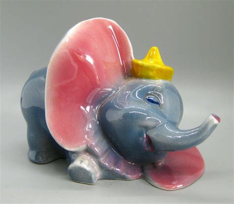 Vintage 40s Walt Disney Dumbo Elephant Vernon Kilns Ceramic Figurine