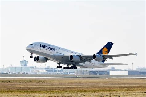 Airbus A380800 Lufthansa Takeoff Runway North Editorial Stock Photo ...