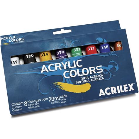 Tinta Acrilica P Tela C Ml Conjunto C Cores Acrilex Cx Et