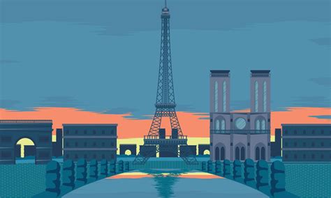 paris city cityscape scene 10849899 Vector Art at Vecteezy