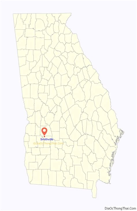 Map of Smithville city, Georgia - Thong Thai Real