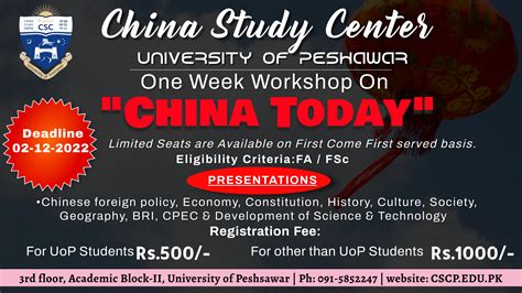 ONE WEEK WORKSHOP “CHINA TODAY” – China Study Centre