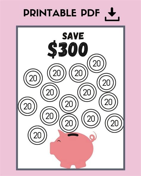 300 Dollars Savings Piggy Bank Money Saving Challenge - Etsy | Money ...