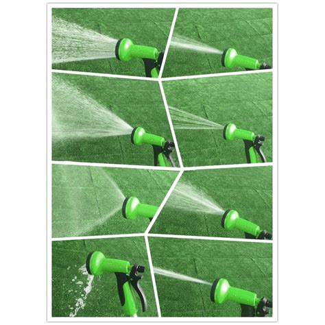 Garden Hose Spray Nozzle 8 Pattern Heavy Duty High Pressure Wash