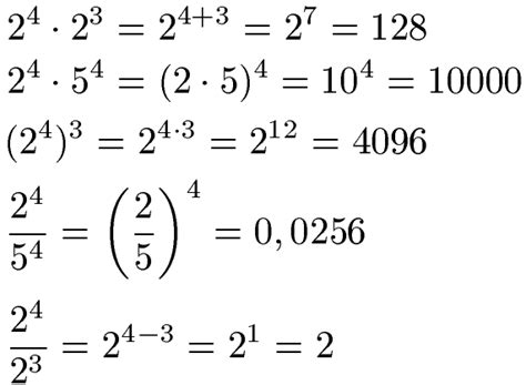 Potenzen Rechnen Regeln