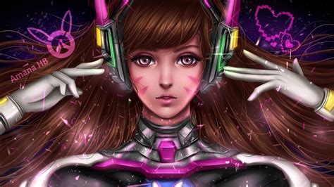 Dva Overwatch Digital Fanart Hd Games K Wallpapers Images