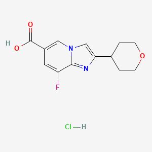 8 Fluoro 2 Oxan 4 Yl Imidazo 1 2 A Pyridine 6 Carboxylic Acid